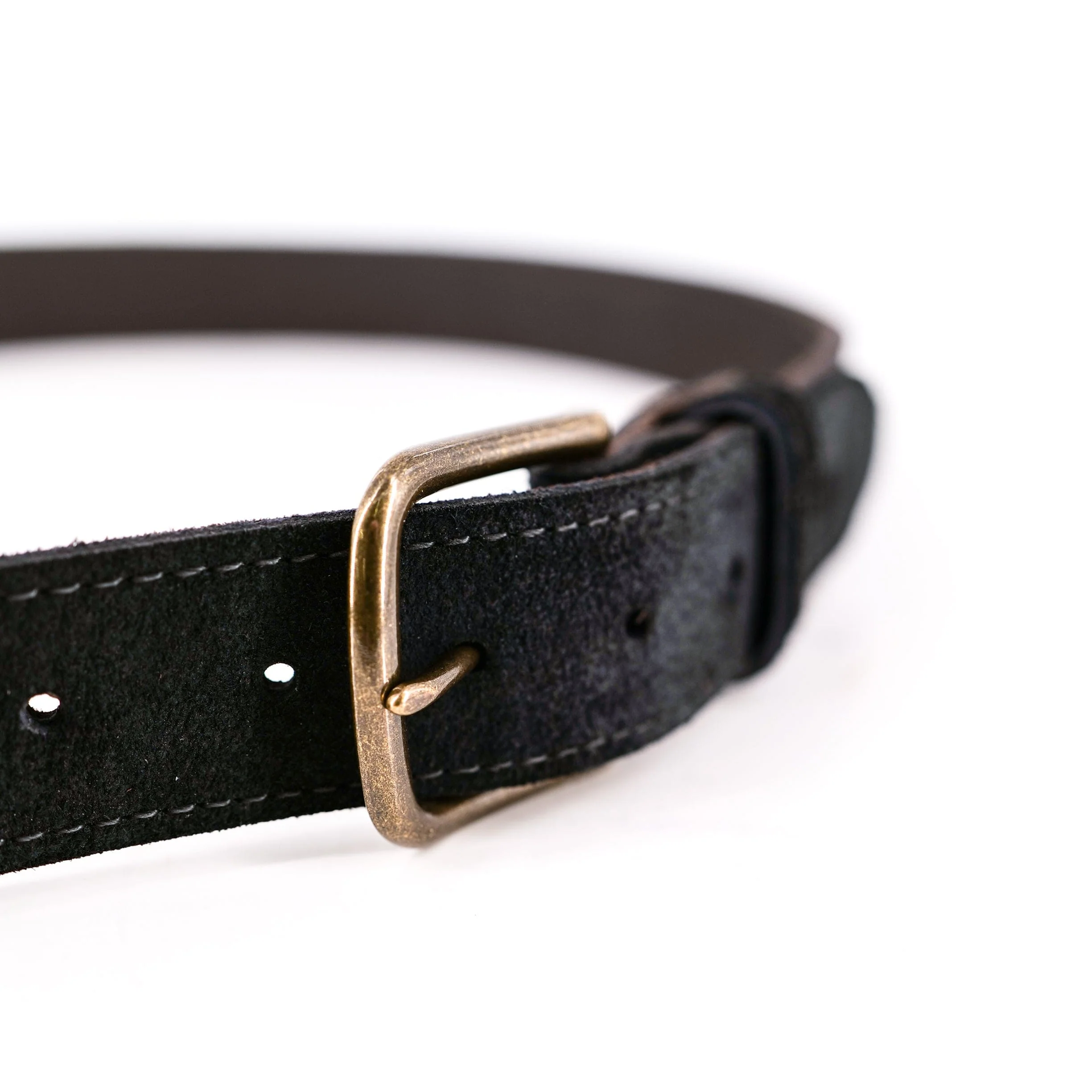 Rough Black Leather Belt - Image 3