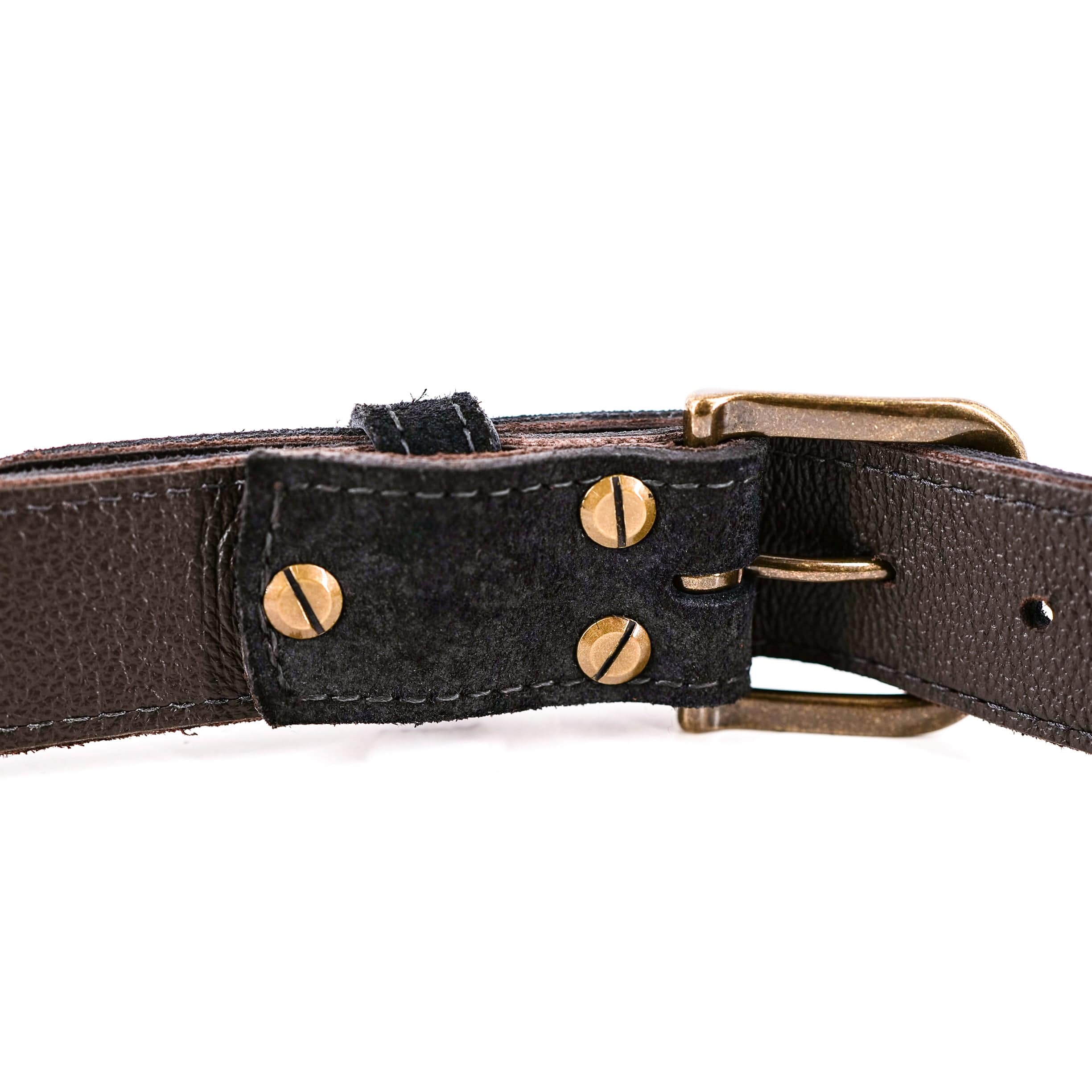 Rough Black Leather Belt - Image 5