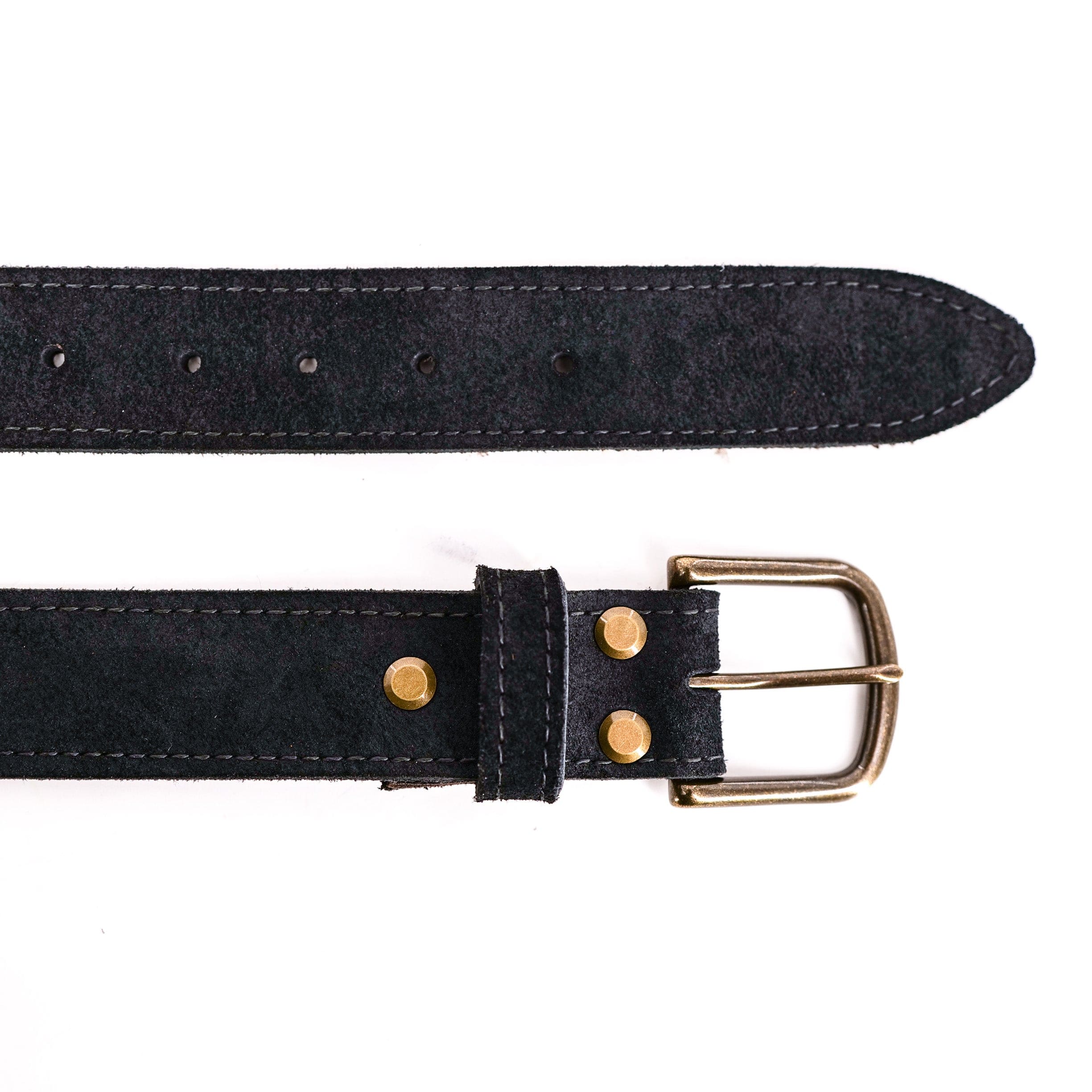 Rough Black Leather Belt - Image 6