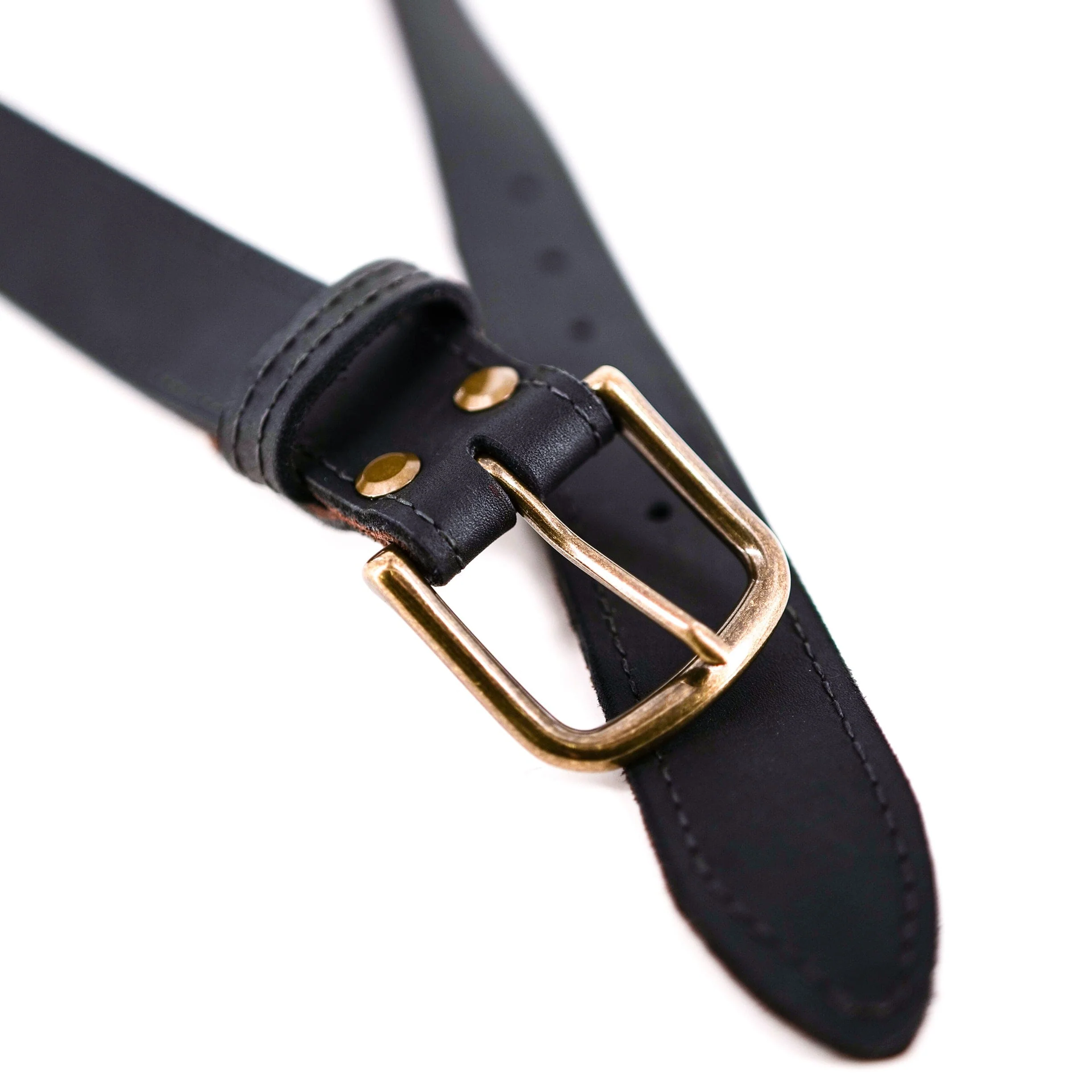 Smooth Black Leather Belt - Image 3