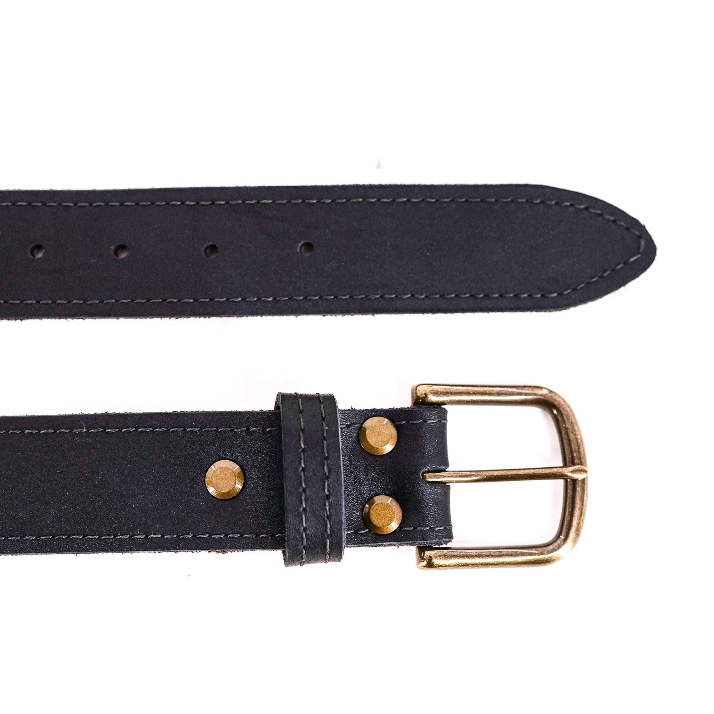 Smooth Black Leather Belt - Image 4