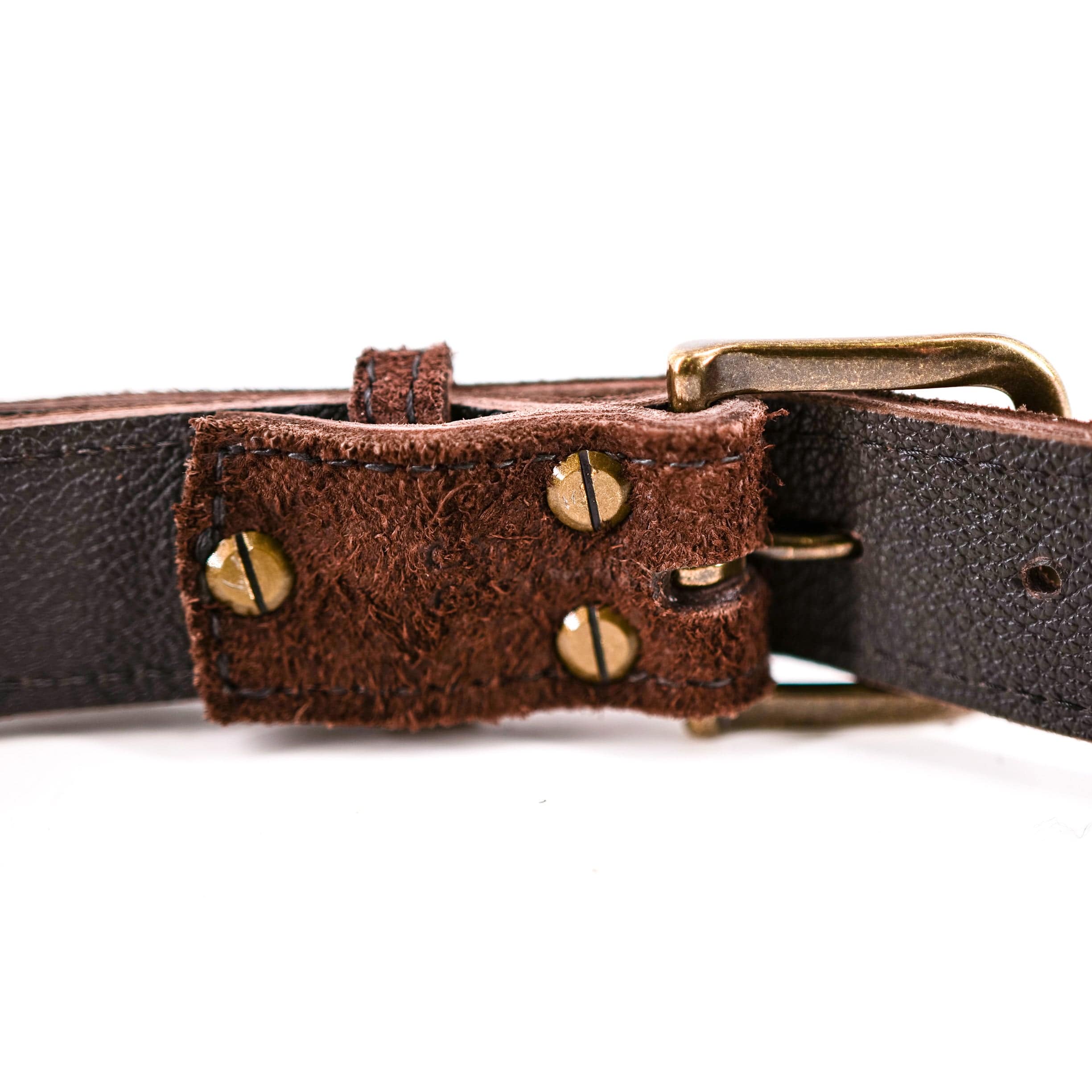 Rough Brown Leather Belt - Image 4