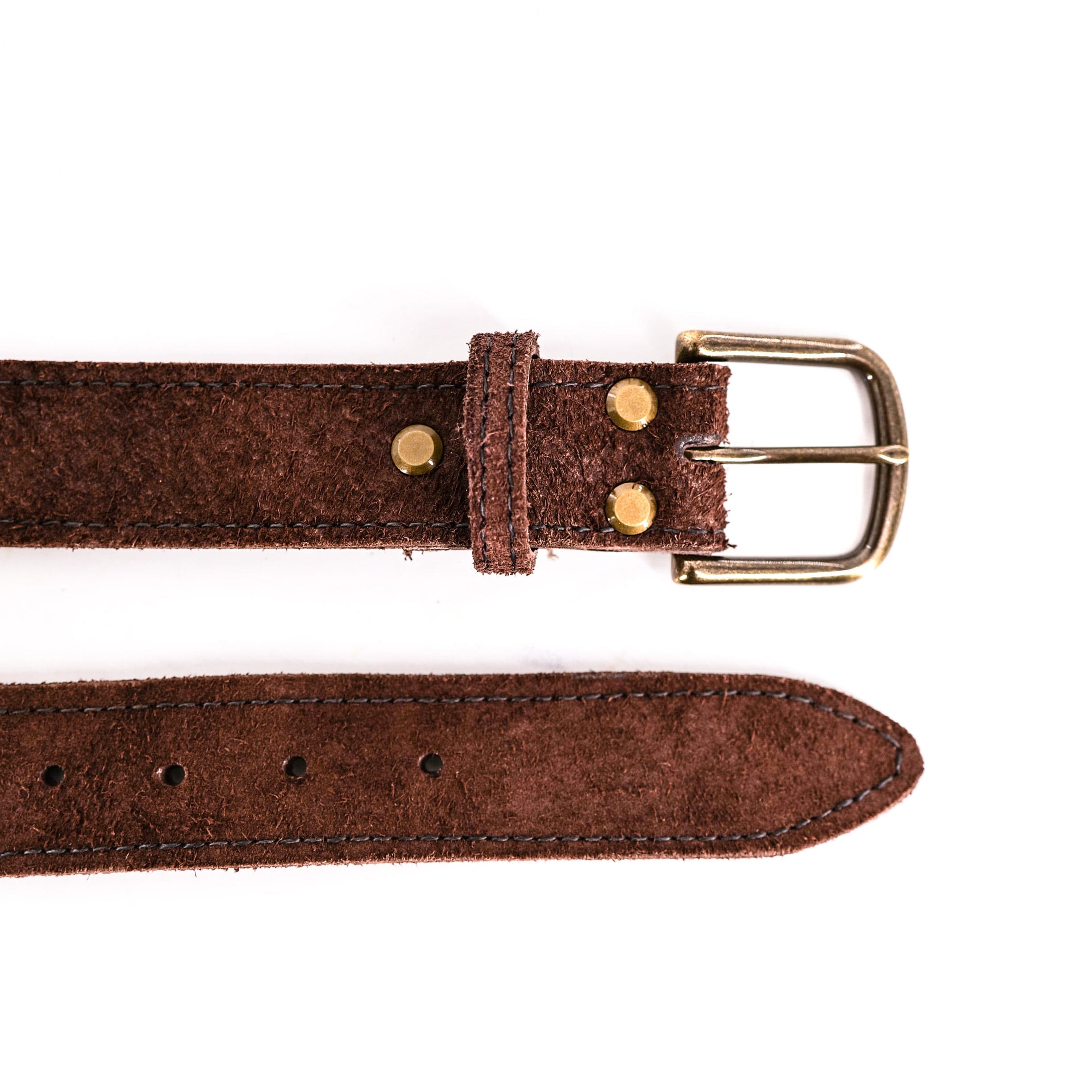 Rough Brown Leather Belt - Image 5