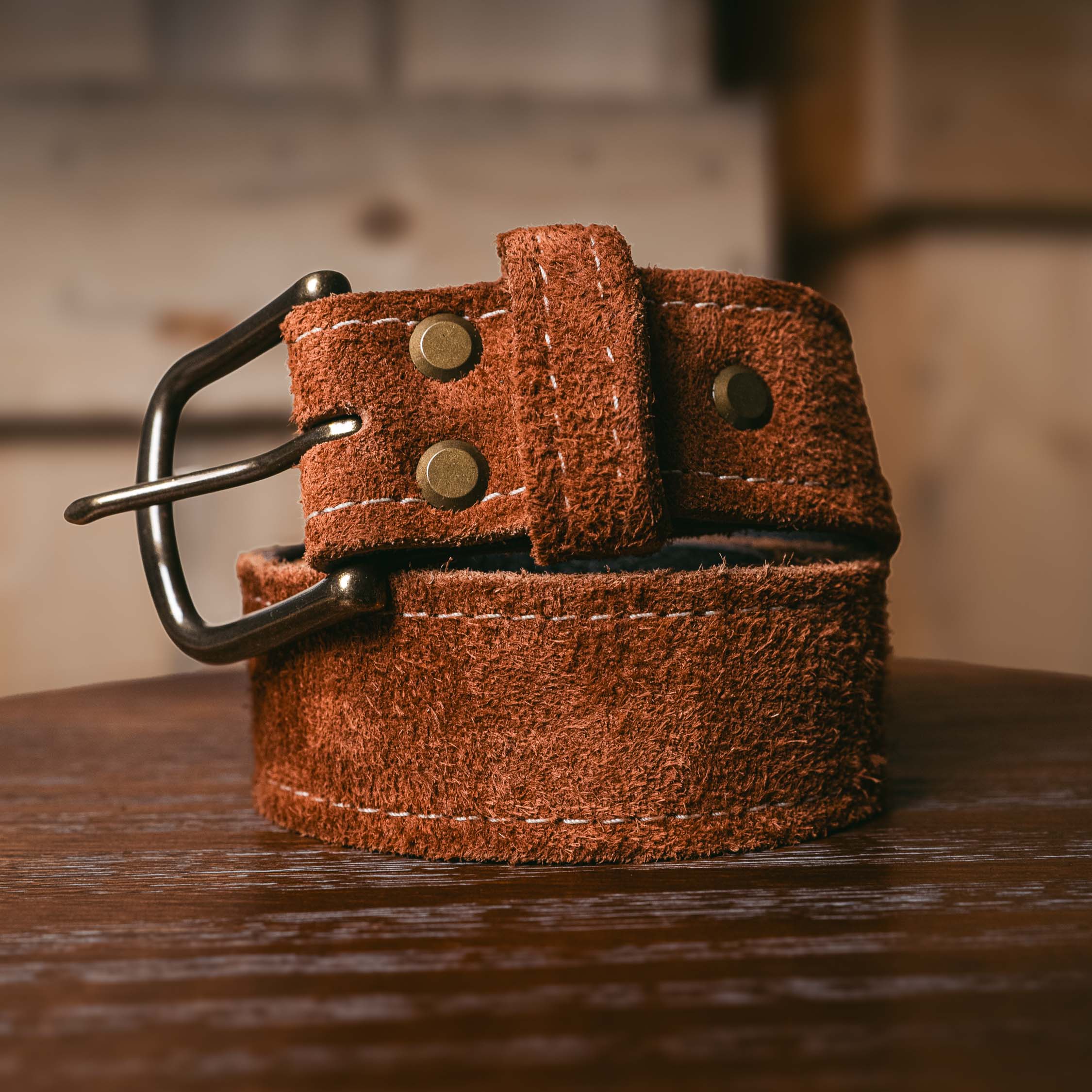 Rough Canyon Bison Leather Belt - Image 6