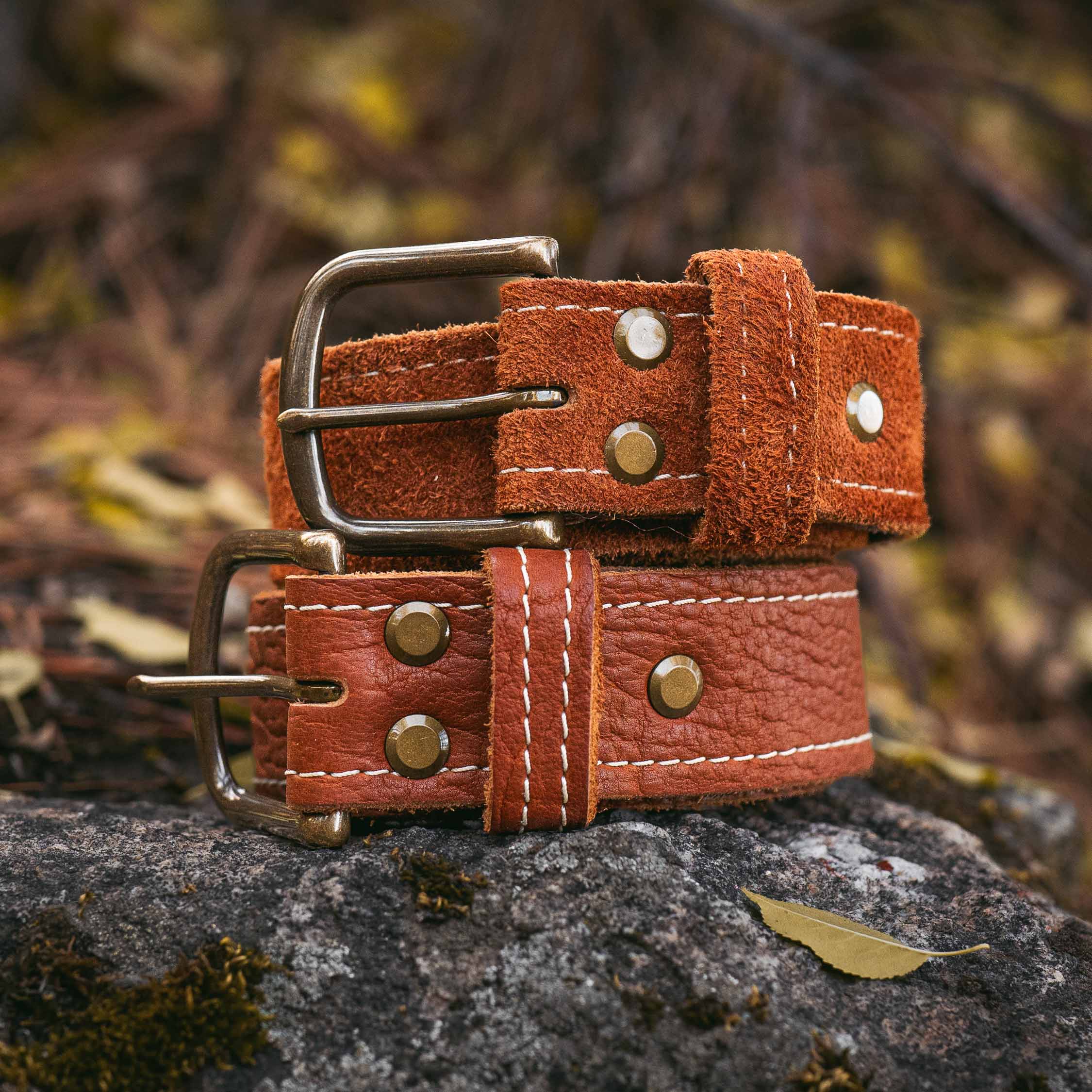 Smooth Canyon Bison Leather Belt - Image 5