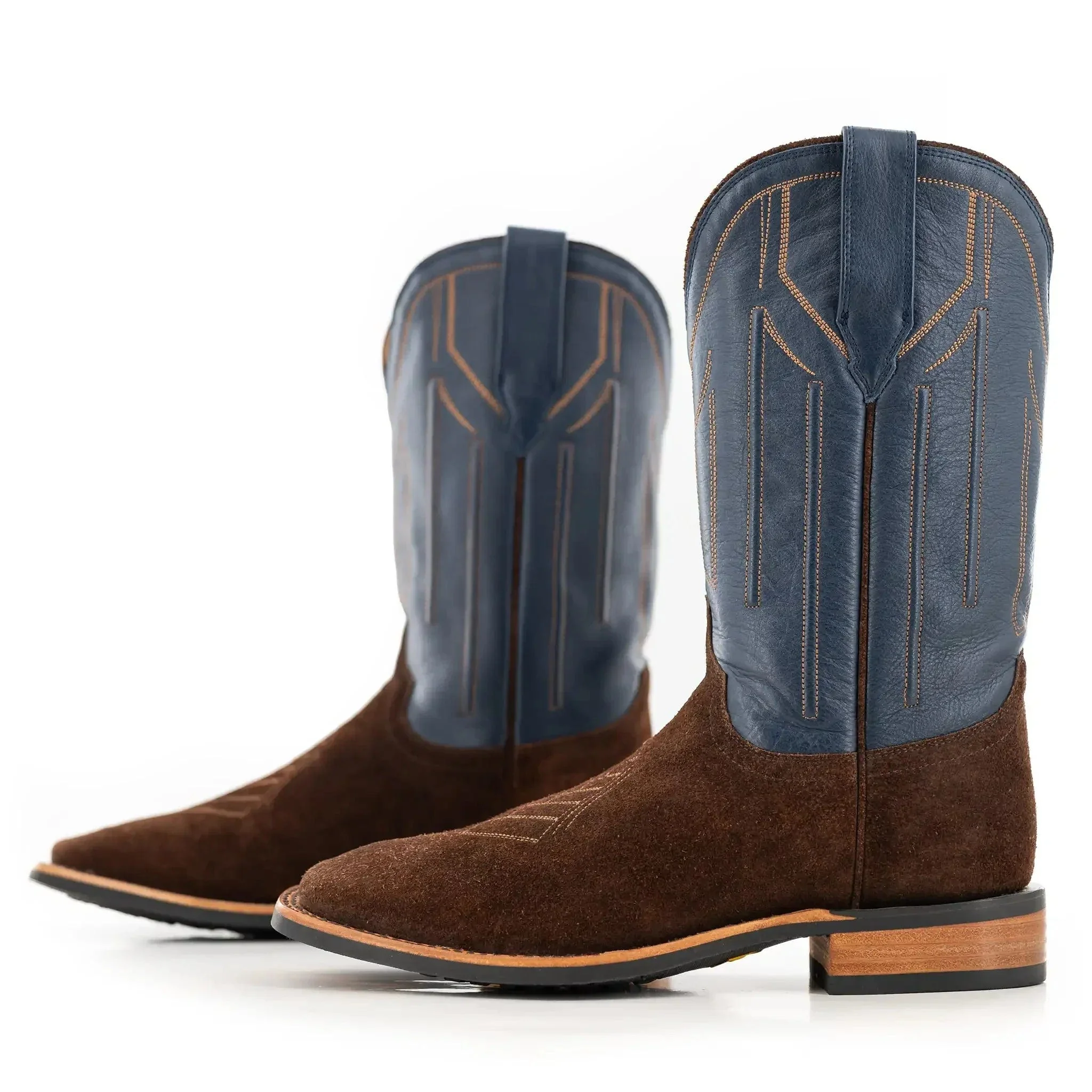 The Buck - Indigo | Chocolate Waxed Suede - Image 4