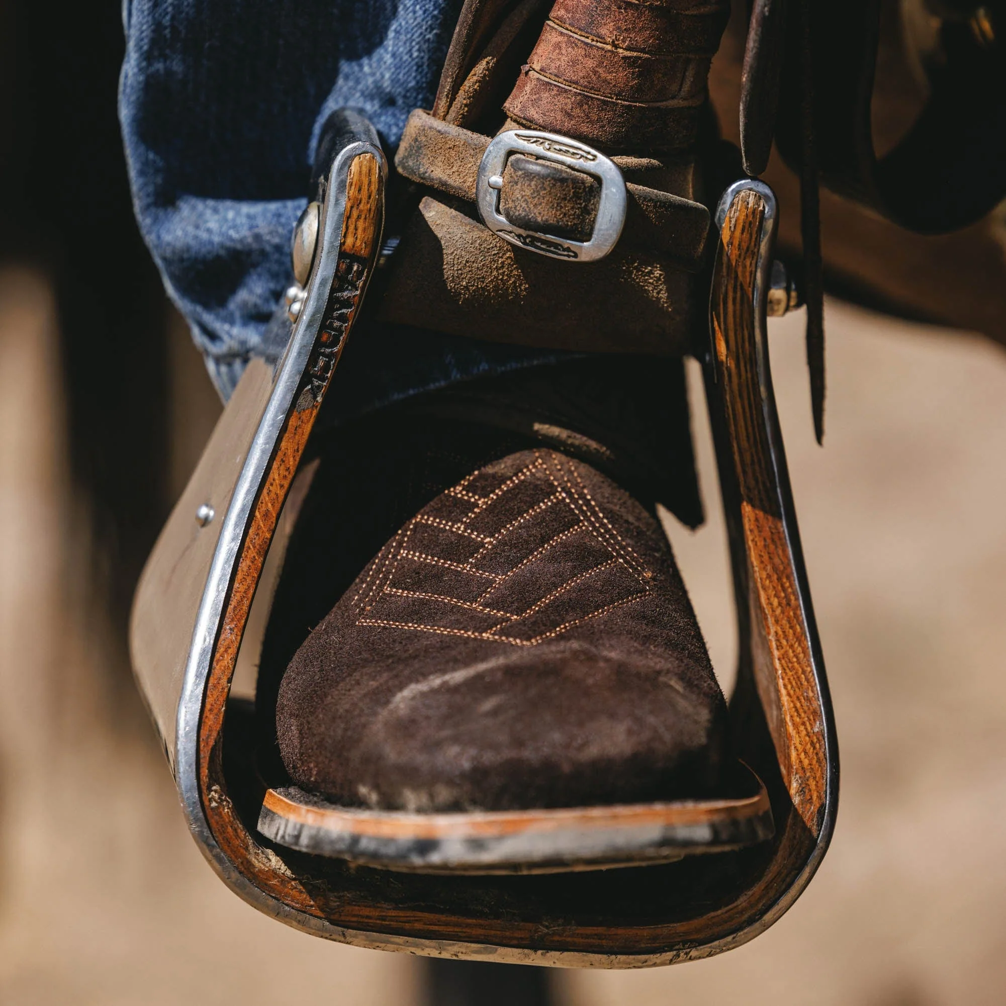 The Buck - Indigo | Chocolate Waxed Suede - Image 9