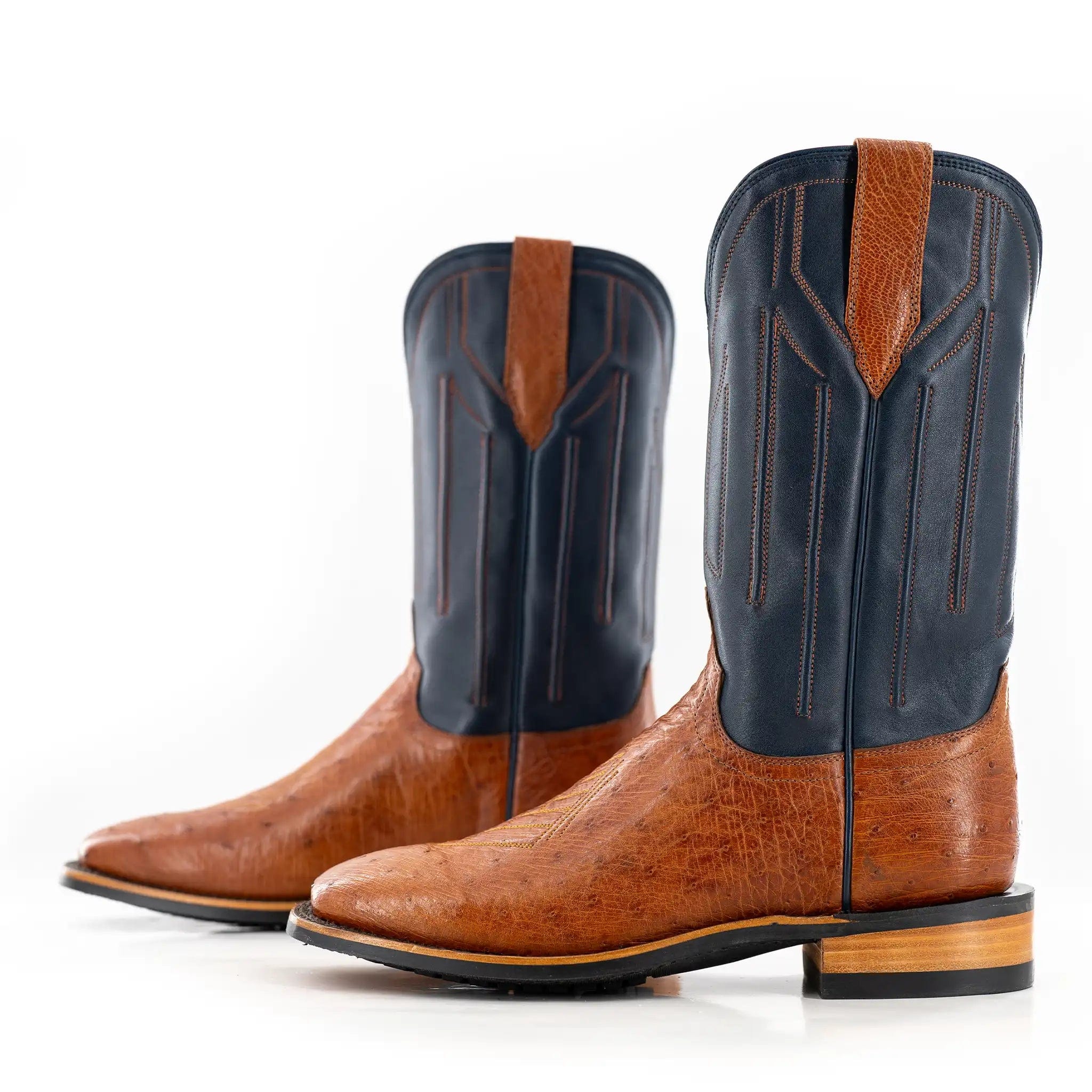 The Colt - Indigo/Cognac Smooth Ostrich - Image 4