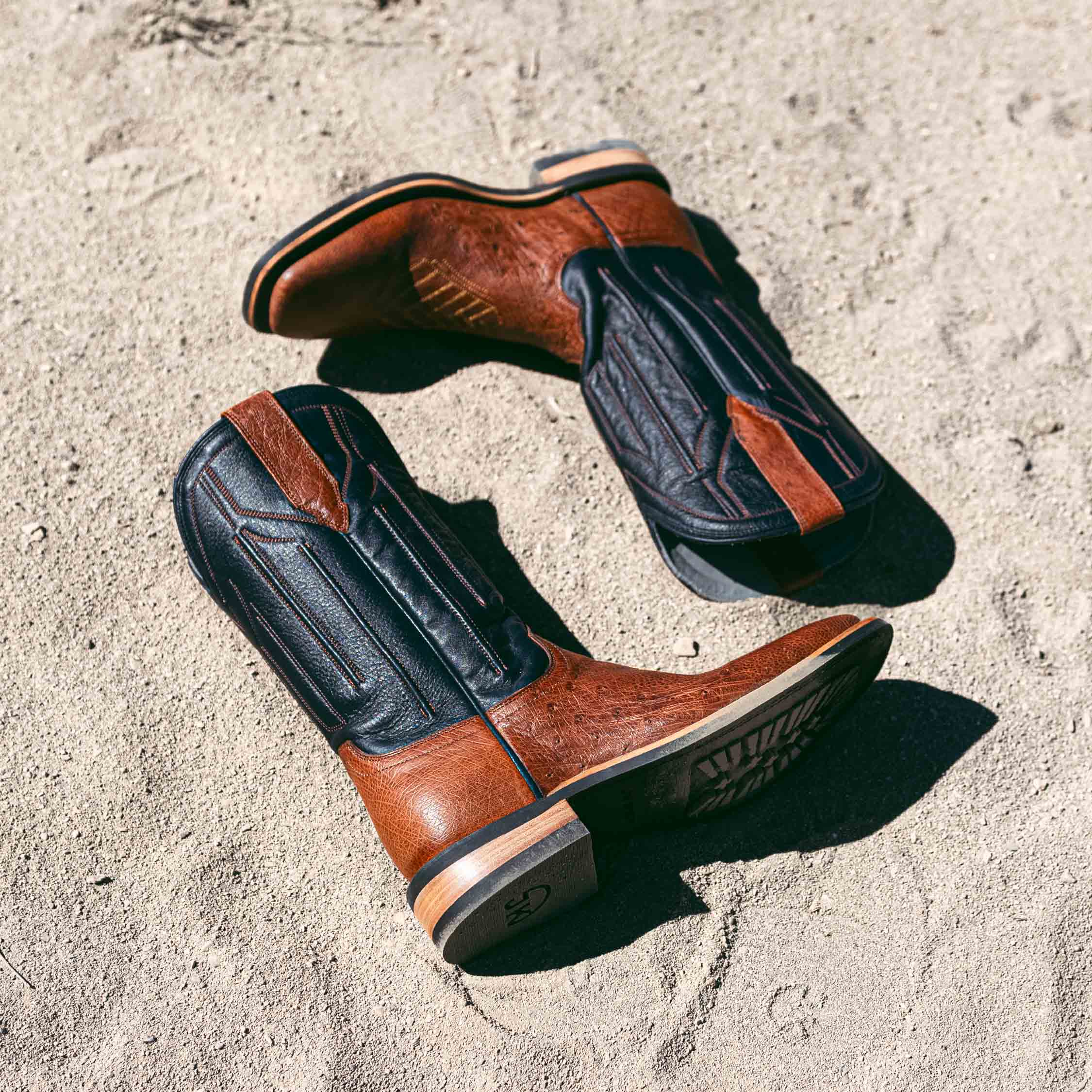 The Colt - Indigo/Cognac Smooth Ostrich - Image 7