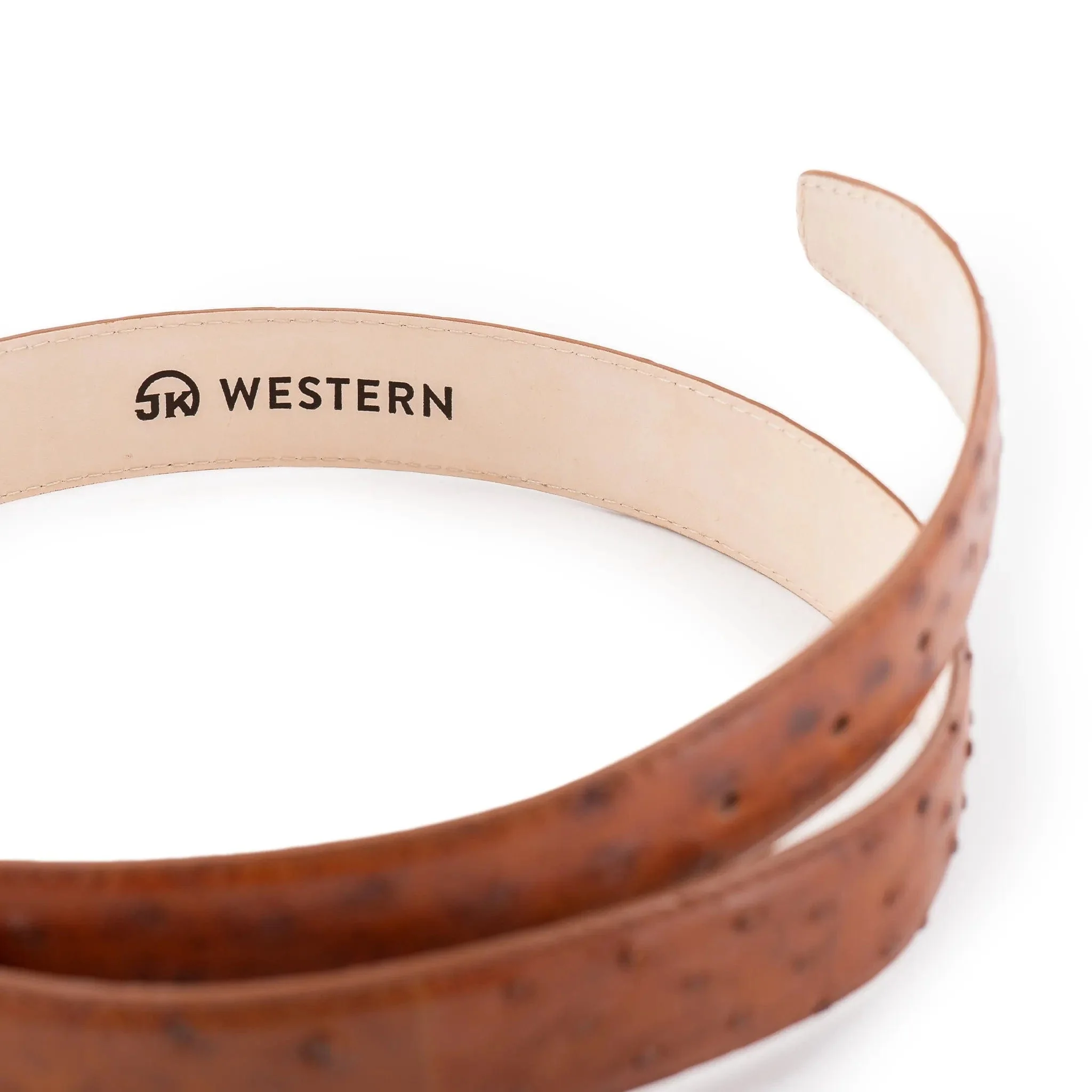 Ostrich Belt - Cognac - Image 4