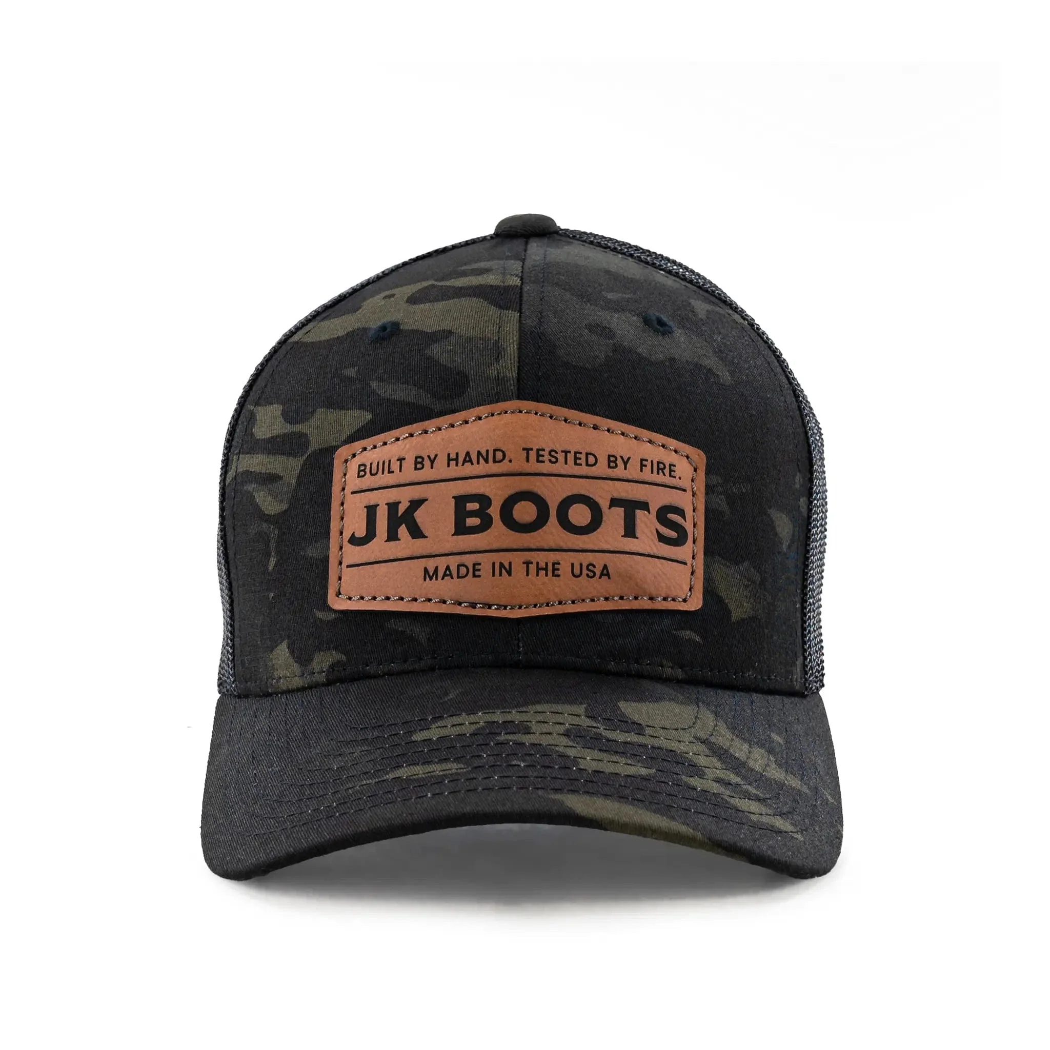 Leather Patch Snapback - Camo - Image 6