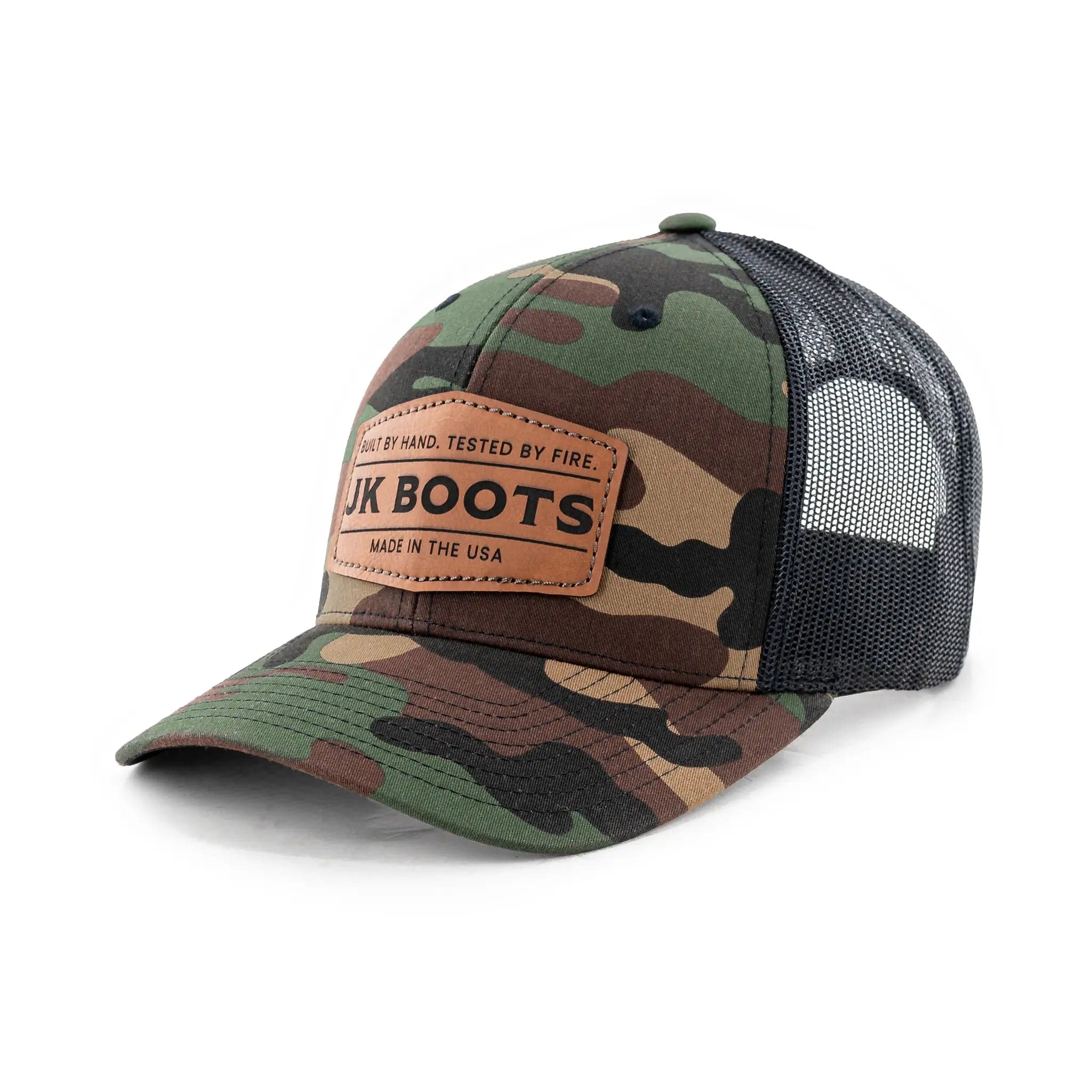 Leather Patch Snapback - Camo - Image 8
